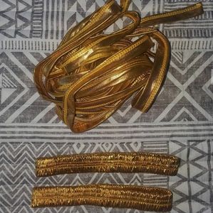 Gold Metallic Leg Wraps